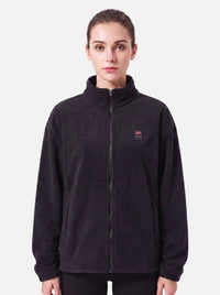#black womens heated fleece jacket