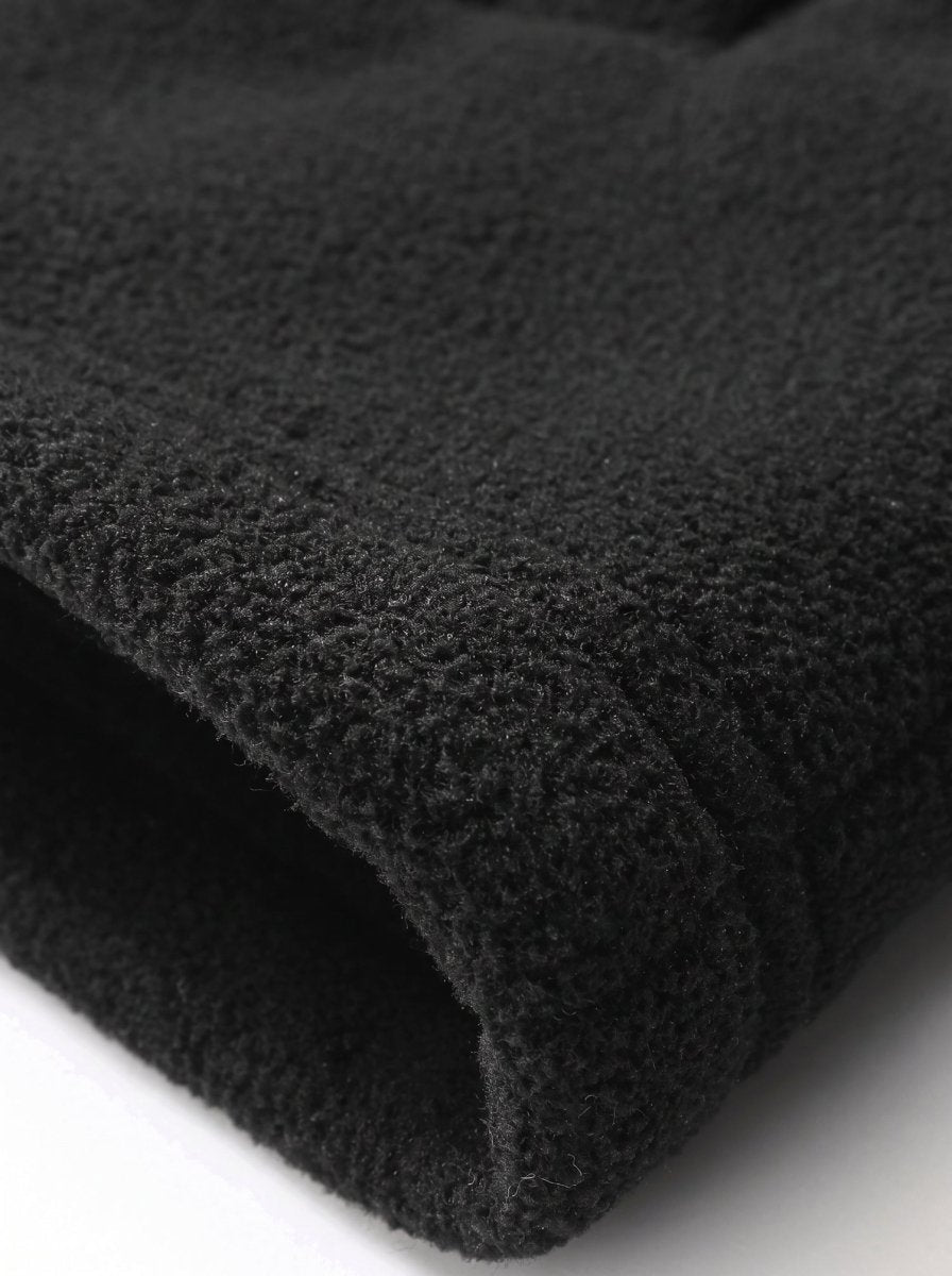 hem detail of #black heated fleece jacket