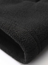 hem detail of #black heated fleece jacket