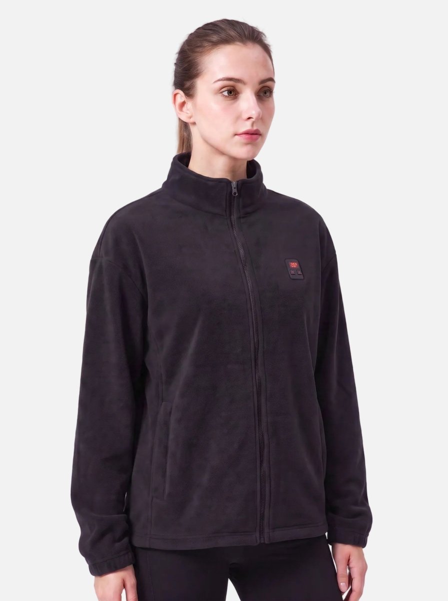 9 area #black heated fleece jacket