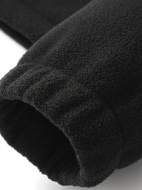 cuff detail of #black heated fleece jacket