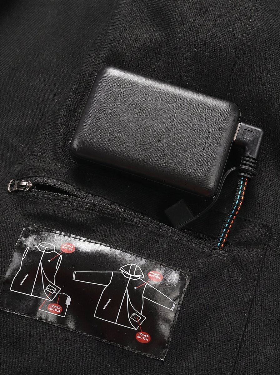 inner pocket of #black heated fleece jacket