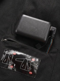 inner pocket of #black heated fleece jacket