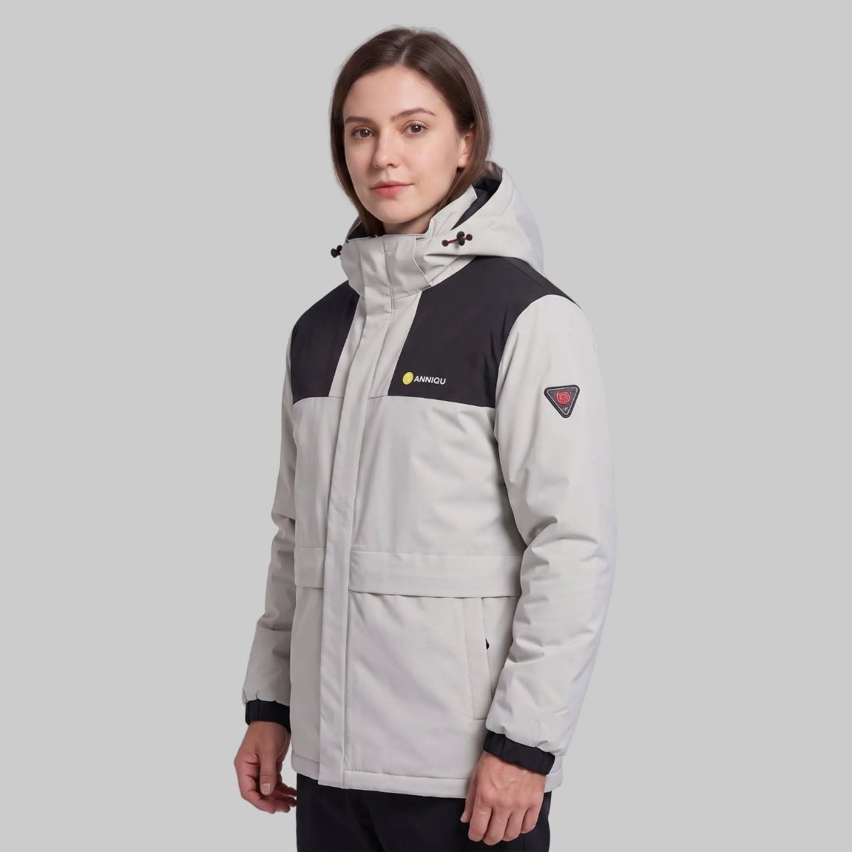 #Ivorywhite Women’s Heated Softshell Jacket side view