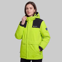 #Fluorescentgreen windproof and waterproof heated softshell jacket