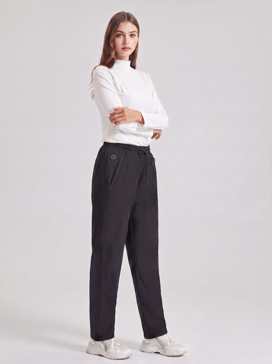 Womens #Black Heated Sweatpants