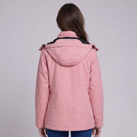 Back of #pink Heated Waterproof Softshell Jacket