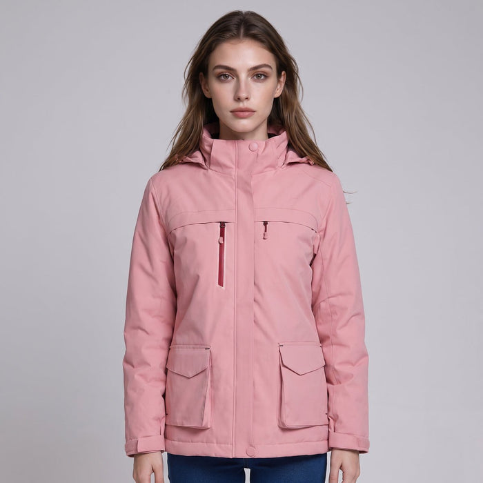 #pink Heated Waterproof Softshell Jacket