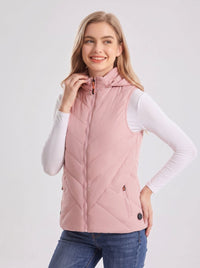 Women's #Pink Hooded Heated Gilet