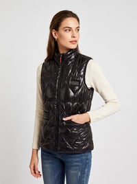 Women's #Black Quilted Heated Gilet