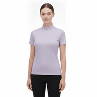 Women's Purple Short Sleeve Golf Polo