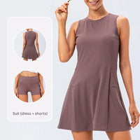 Purple Tennis Dress Two - Piece Set