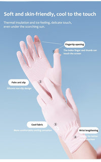Women's UPF 50+ Breathable Sun Protection Gloves - Sun Protection Clothing
