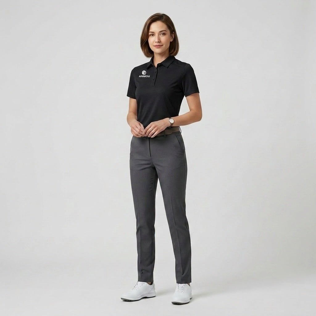 Women's Black UV Golf Polo Shirt
