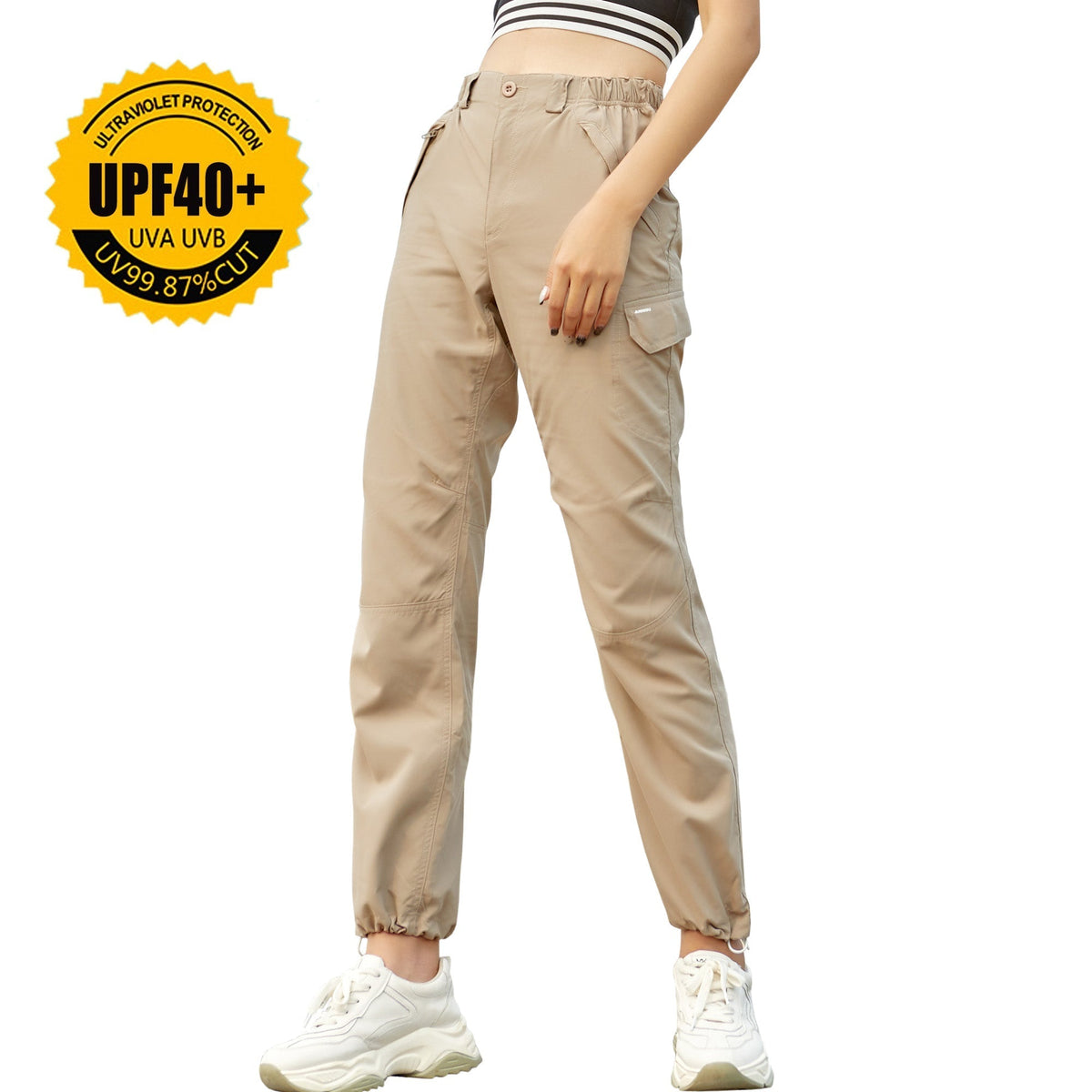 Women's UV Protection cargo pants UPF 40+ KHAKI