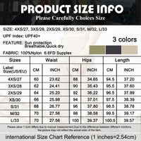Women's UV Protection Outdoor cargo Pants size guide