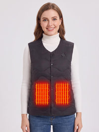 belly heating zone of a women's heated vest