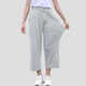women's light gray UPF50+ wide leg cropped trousers. 