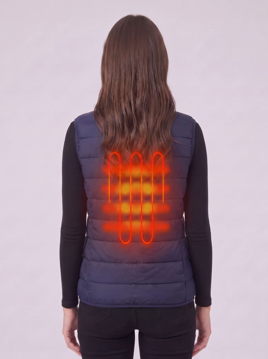 Women's Navy Heated Gilet