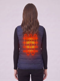 Women's Navy Heated Gilet