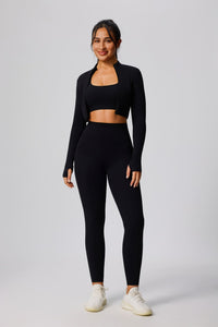 UPF 50+ Crop Sports Jacket and leggings