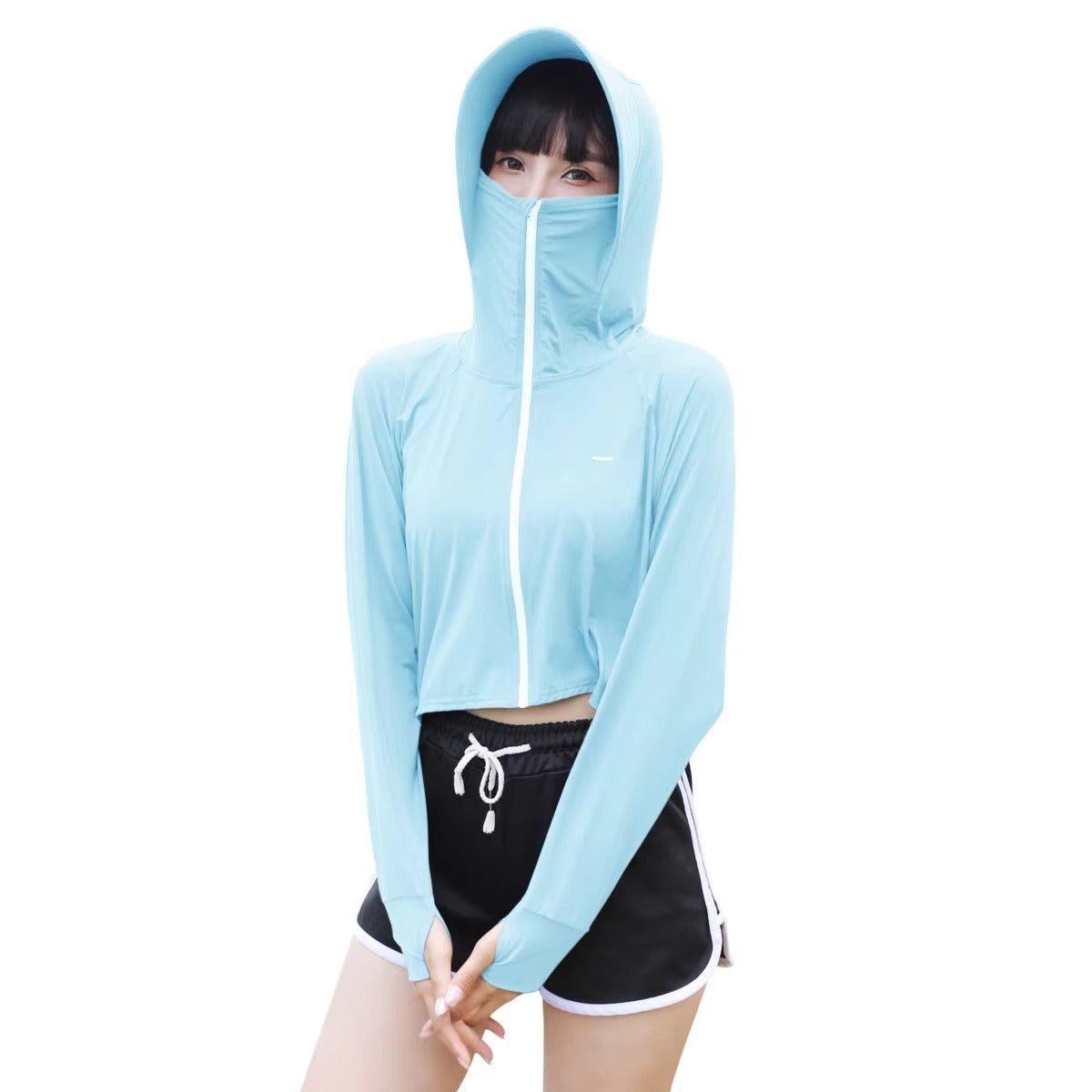 Zip Up Thumbhole Hooded Jacket UPF50+