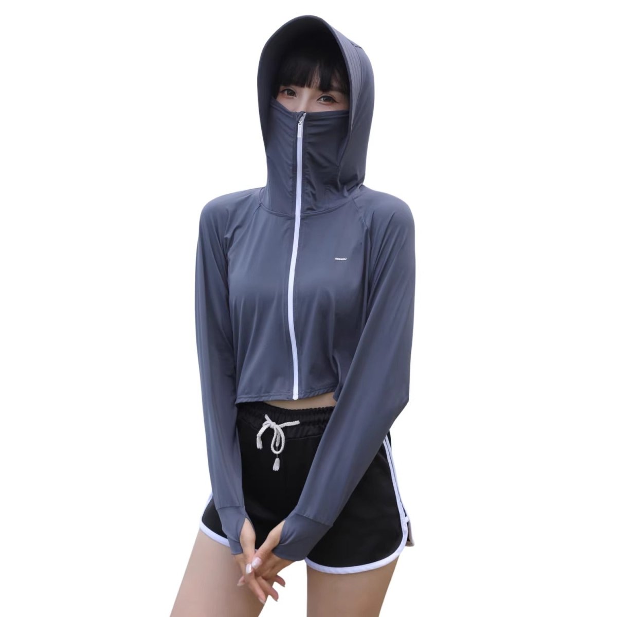 Zip Up Thumbhole Hooded Jacket UPF50+