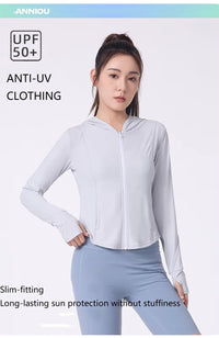 Zip Up Thumbhole Sports Jacket - Sun Protection Clothing